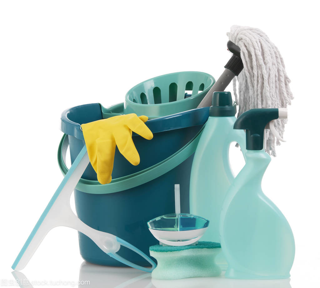 在白色的清潔產(chǎn)品